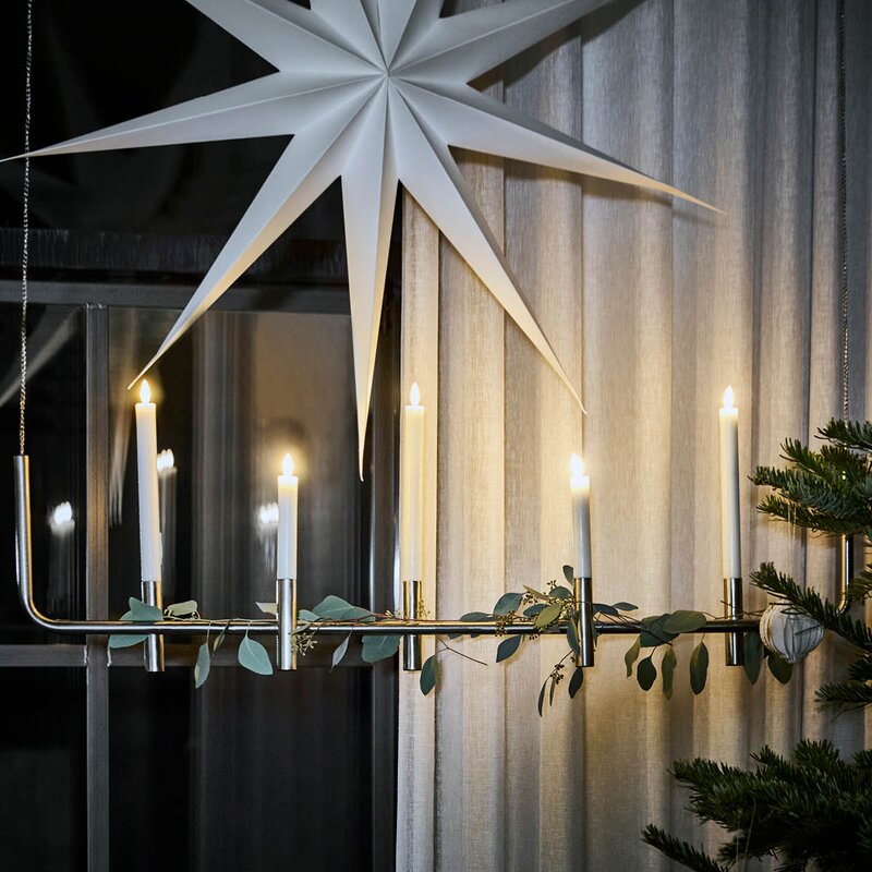 House Doctor Maxi lysestake i jern 102x26 cm antikk sølv