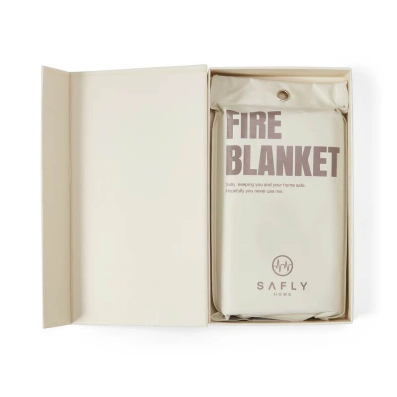 Safly Coffee Table Book med brannteppe 16x28 cm kremhvit