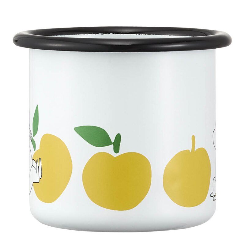 Muurla Mummikopp emalje 25 cl Snorkfrøken eple gul