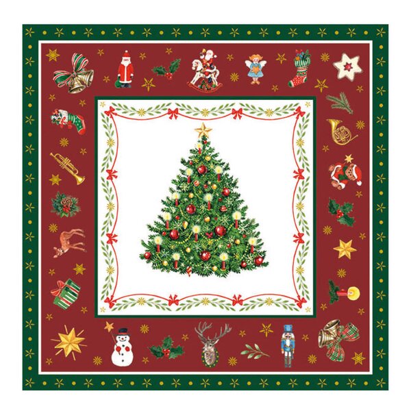 Ambiente Serviett 33x33 cm 20 stk Christmas Evergreen Red