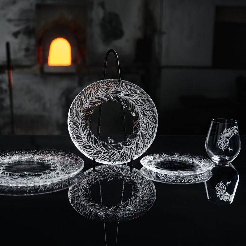 Magnor Goat tallerken i glass 28 cm klar