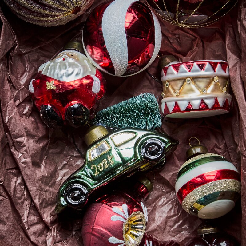 House Doctor Car julepynt 10,5x5,5 cm grønn gull