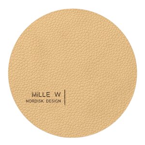 MiLLE W NORDISK DESIGN Rund glassbrikke 10 cm beige