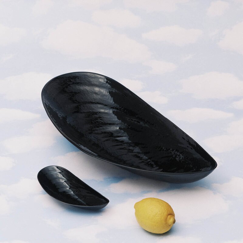 Serax Les Objets Mouleversants skål L 46x21,5 cm svart