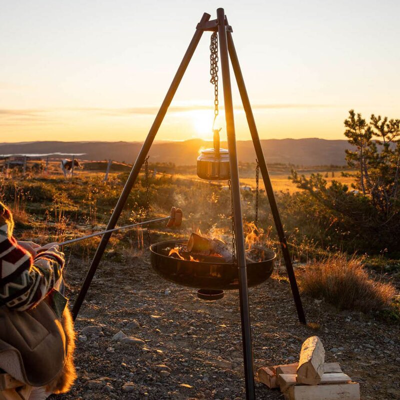 Espegard Lun 60 bålpanne svart