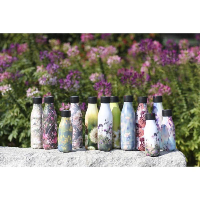 Les Artistes Bottle Up Design termoflaske 0,5L grå/rosa/hvit