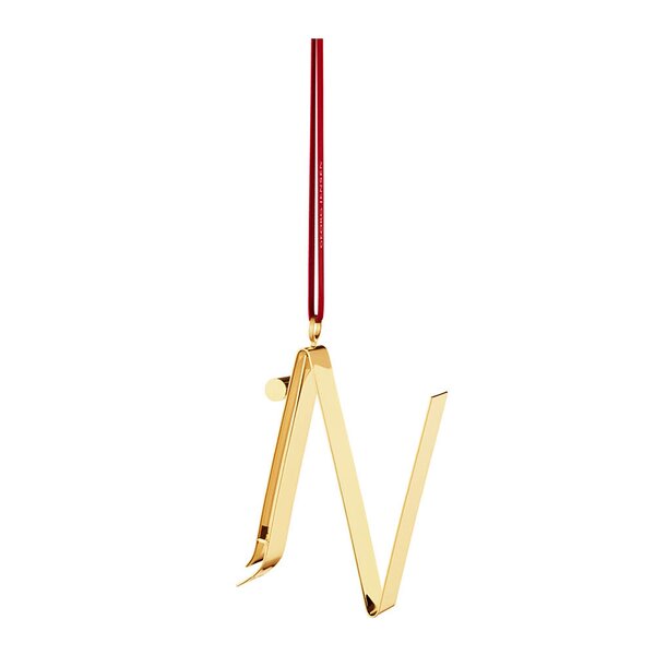 Georg Jensen Ornament pyntebokstav N gull