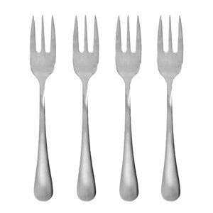 House Doctor Brush kakegaffel 15 cm 4 stk silver finish