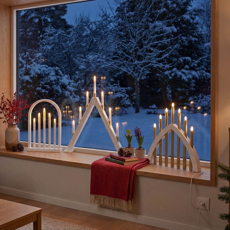 Aneta Lighting Halland adventsstake 59 cm hvit