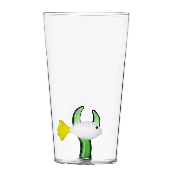 Ichendorf Milano Marine garden longdrinkglass 45 cl hvit fisk i grønn tang