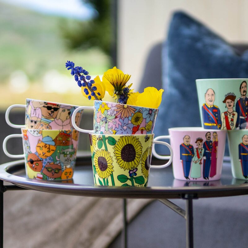 Modern House Anette Moi krus 27 cl blomster flerfarget