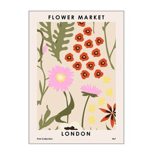 Poster & Frame NKTN poster 50x70 cm flower market london