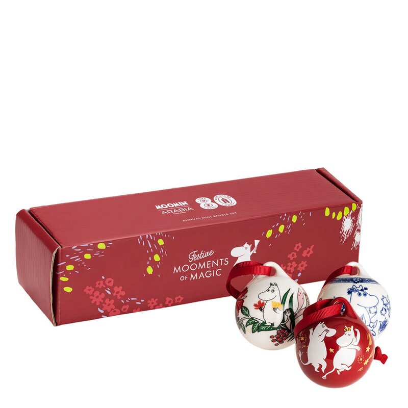 MoominArabia Mummi mini julekuler 5 cm 3 stk