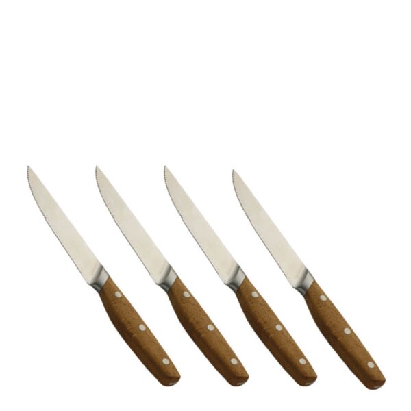 Morsø Bosco grillkniv 13 cm 4 stk stål/eik