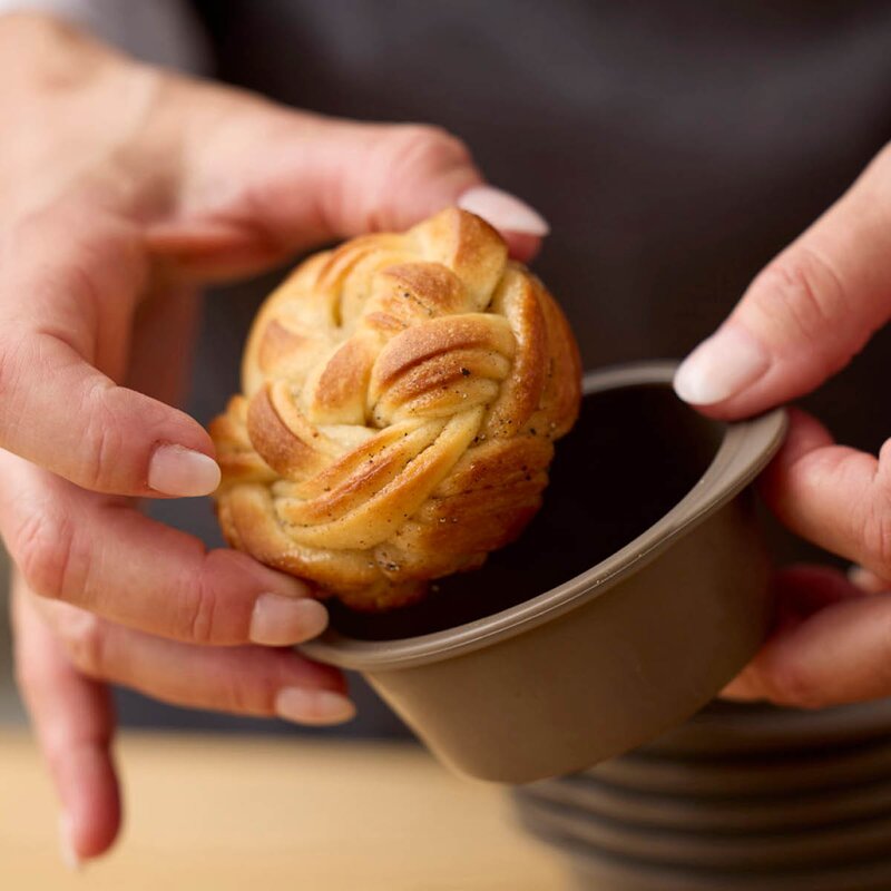 Blomsterbergs Muffinsform for 6 muffins silikon latte