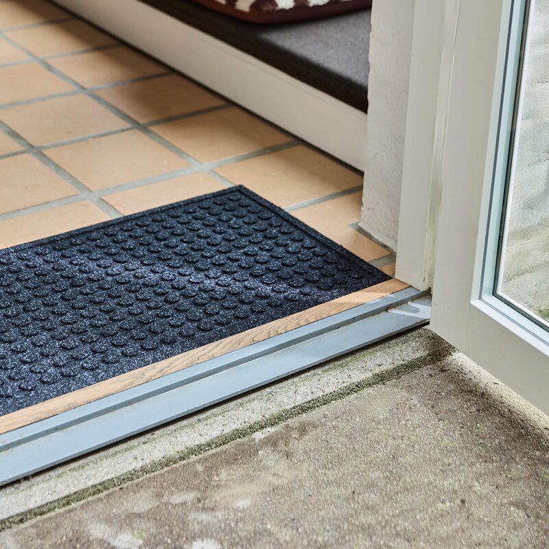 House Doctor Entry rektangulær dørmatte 75x45 cm svart