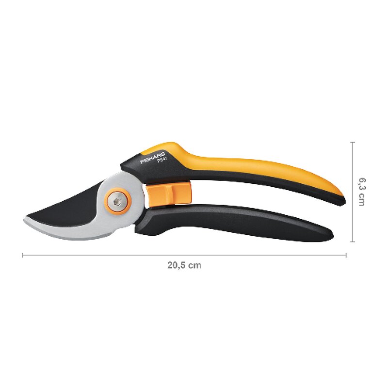 Fiskars Solid™ beskjæringssaks P341 20,6 cm svart/oransje