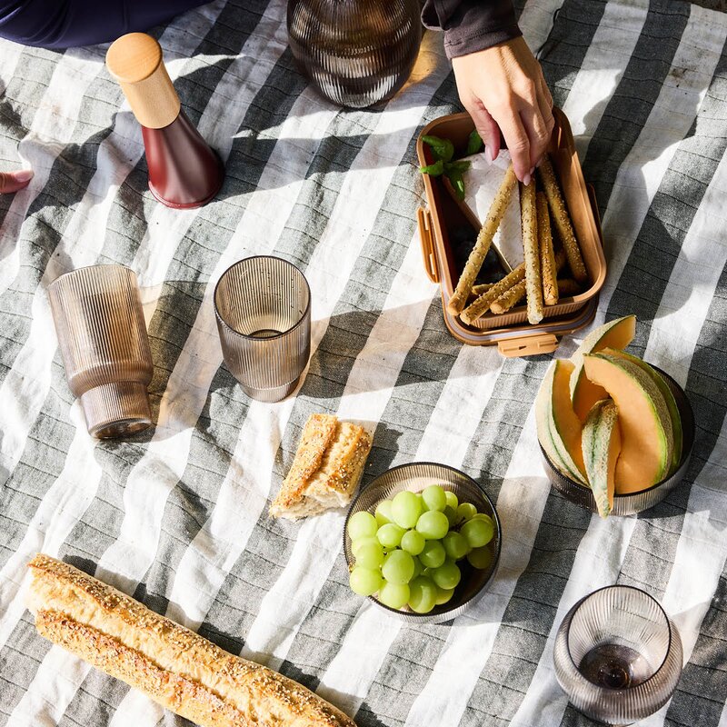 Sagaform Billi vannglass 43 cl 4 stk brun