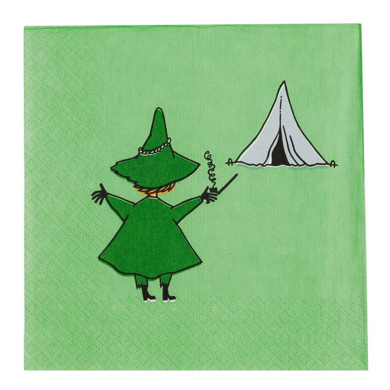MoominArabia Mummi serviett 33x33 cm 20 stk Snusmumrikken grønn