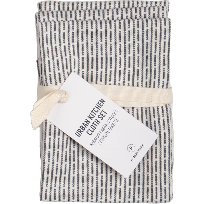 The Organic Company Kjøkkenklut 18x35 cm 3 stk morning grey