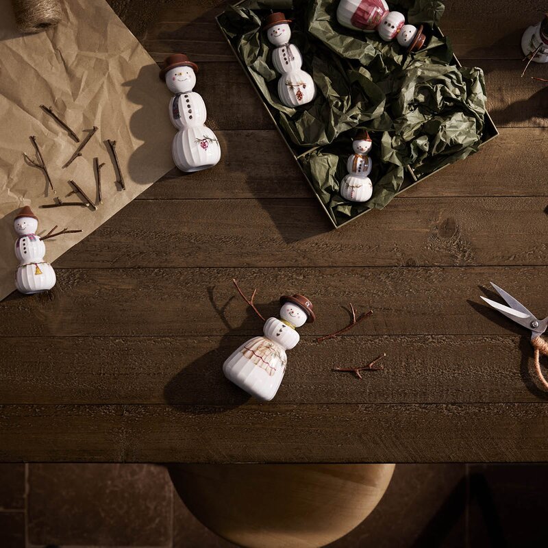 Kähler Hammershøi Christmas figur 2 stk snøgutt og snøjente hvit