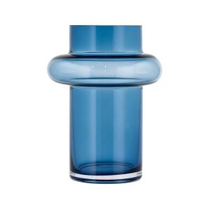 Lyngby Glas Tube vase 20 cm dark blue glass