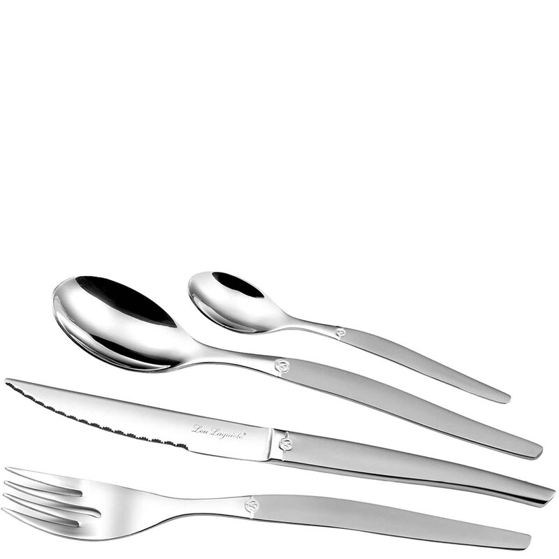 Lou Laguiole Jet bestikksett 24 deler mirror