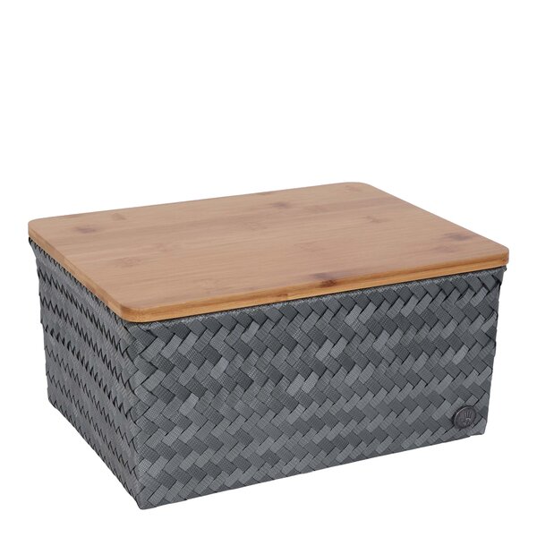Handed By Top Fit stor oppbevaringskurv m/lokk 31x23x15 cm dark grey