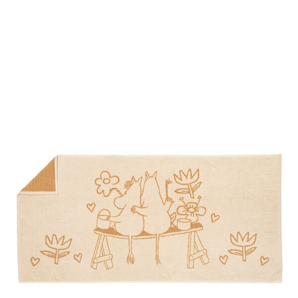 MoominArabia Mummi badehåndkle 70x140 cm Kjærlighet beige