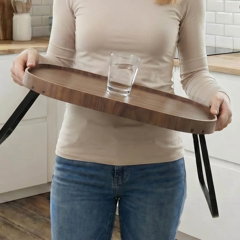 Bosign CurveLine sengebrett anti-slip 45x35 cm valnøtt/svart