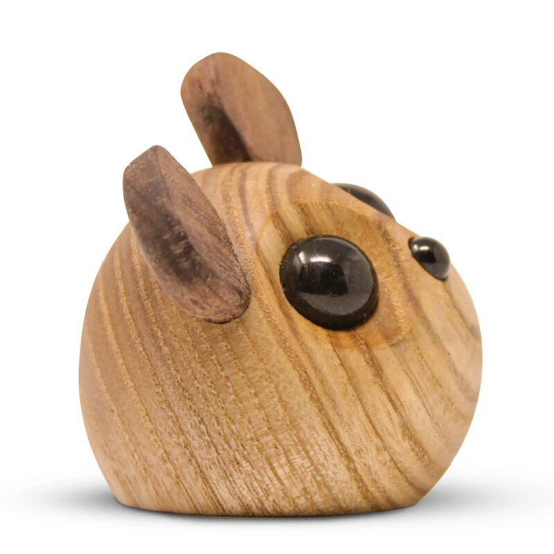 FableWood Sonja mus trefigur 6 cm ask/valnøtt