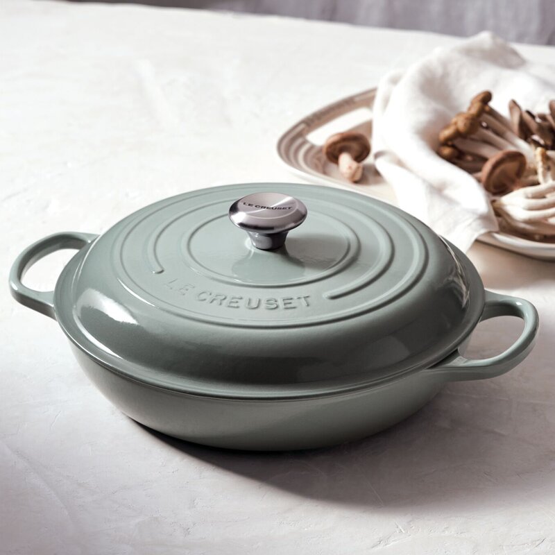 Le Creuset Signature støpejernsgryte buffet 30 cm 3,5L sea salt