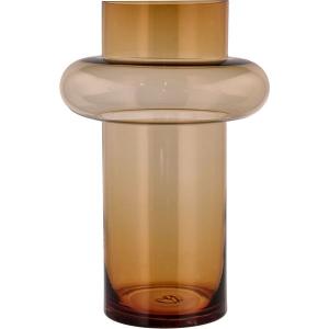 Lyngby Glas Tube vase 40 cm amber glass