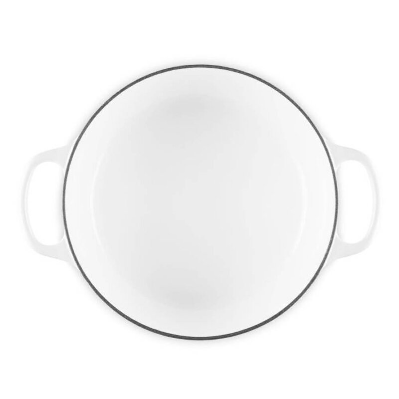 Le Creuset Signature støpejernsgryte rund 4,2L 24 cm white/gull/crucible knob