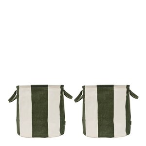 OYOY Kara oppbevaringskurv 32x32x32 cm 2 stk Dark Green