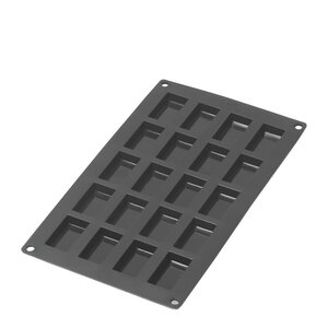 Lékué Silikonform for Financier mini 20 hull svart