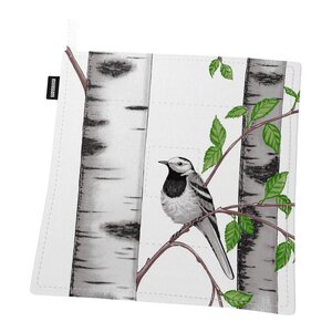 Arvidssons Textil Björkdungen gryteklut 22x22 cm offwhite/grønn
