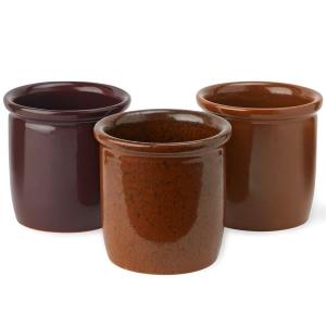 Knabstrup Keramik Syltekrukke 3 stk 0,3L bruntoner