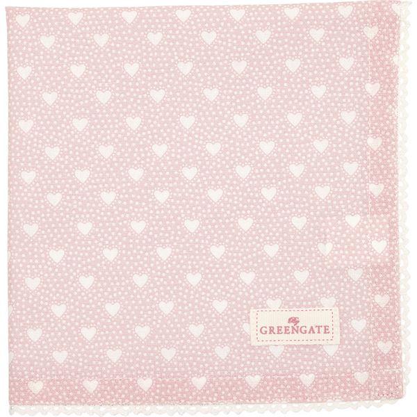 GreenGate Penny tøyserviett/brikke 40x40 cm blonder pale pink