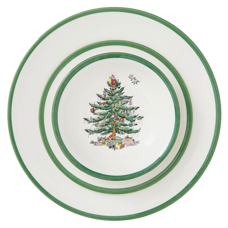 Spode Christmas Tree middagsservise 12 deler 4 personer