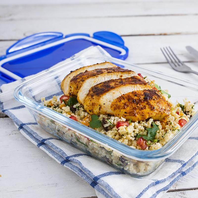 Pyrex Cook & Go matboks 20x15 cm 0,8L klar/blå