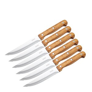 Dorre BBQ biffkniv 22,5 cm 6 stk stål/akasie