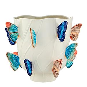 Bordallo Pinheiro Cloudy Butterfly vase 36 cm