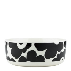 Marimekko Oiva Unikko serveringsfat 1,5 L svart/hvit