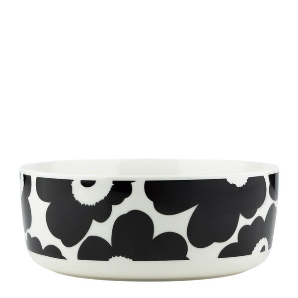 Marimekko Oiva Unikko serveringsfat 1,5 L svart/hvit