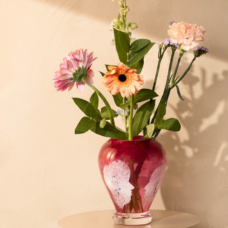 Magnor Vi Møtes vase 18 cm rosa