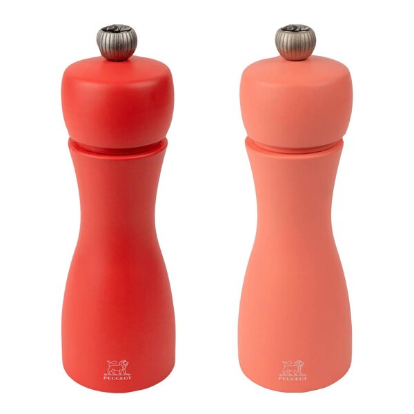 Peugeot Tahiti duo kvernsett 15 cm orange/rød 