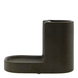 Meraki Datura børste- og såpeholder 18x13 cm mørk grå