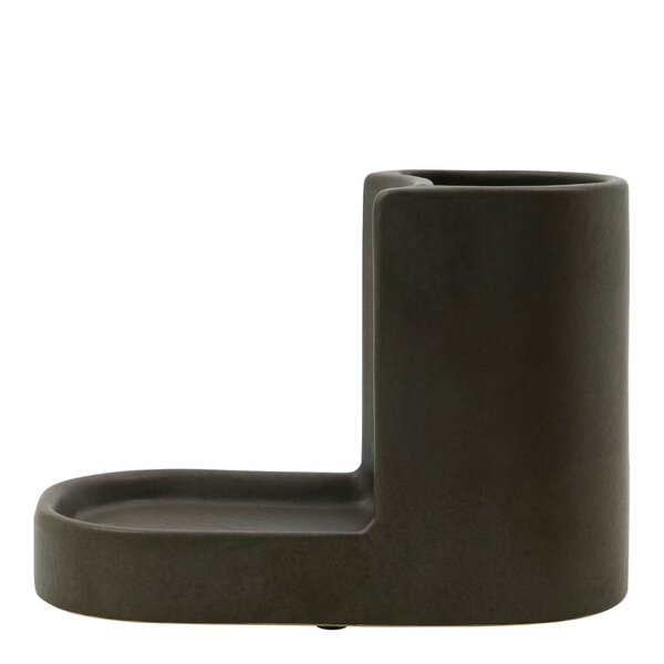 Meraki Datura børste- og såpeholder 18x13 cm mørk grå