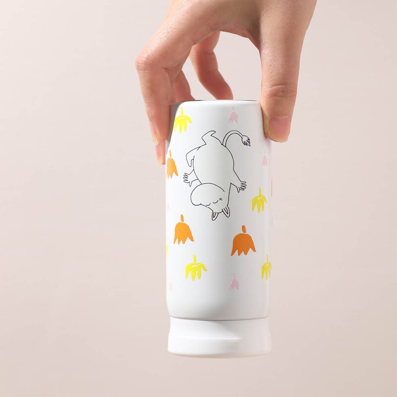 Moomin Mummi termokopp 20 cl blomster hvit